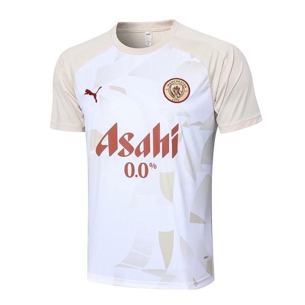 Camiseta Entrenamiento Manchester City 2024-25 Amarillo Blanco